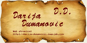 Darija Dumanović vizit kartica
